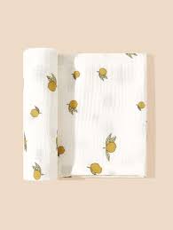 AUTUMN LEMONS BABY GIFT SET (onesie, blanket, two bibs, hello world)