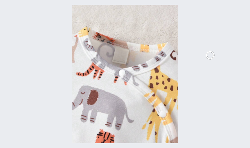 Earthy Safari Long Sleeve Cotton Onesie