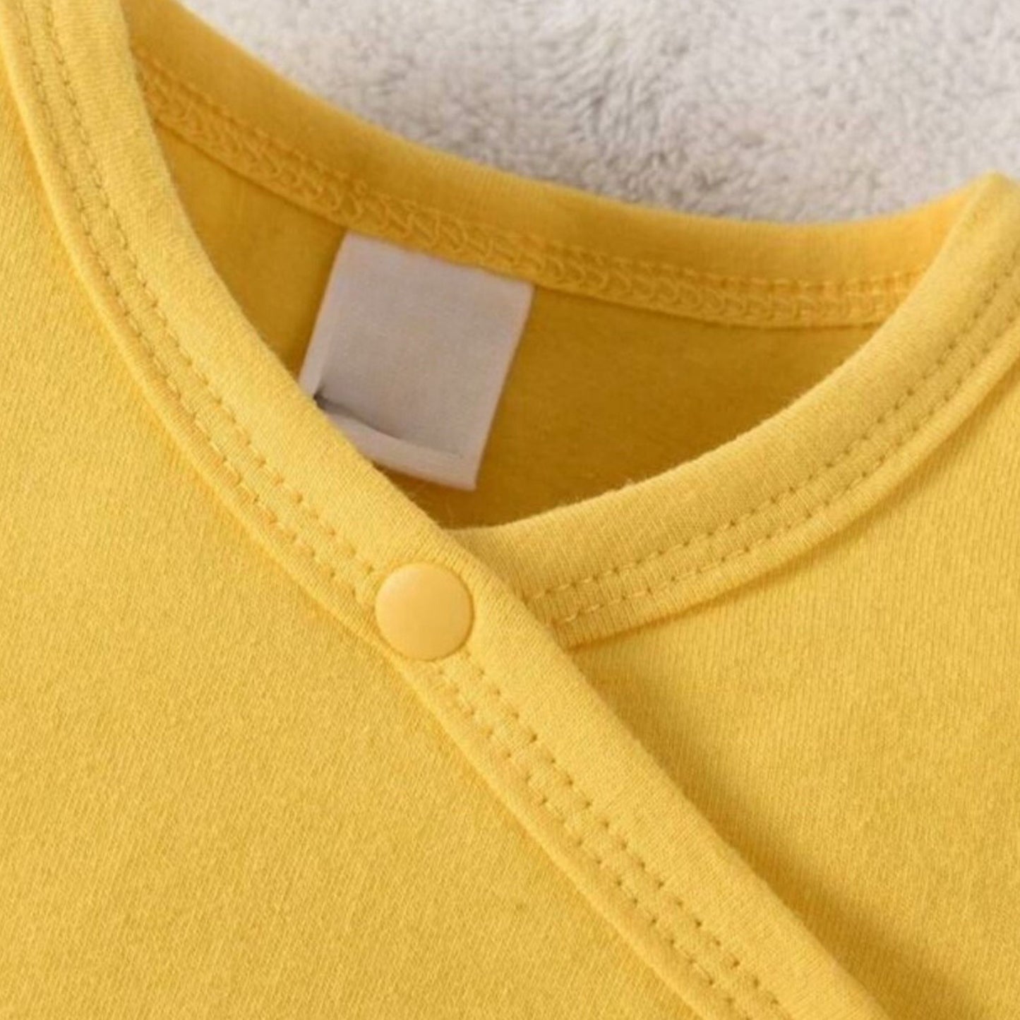 Earthy Yellow Long Sleeve Cotton Onesie
