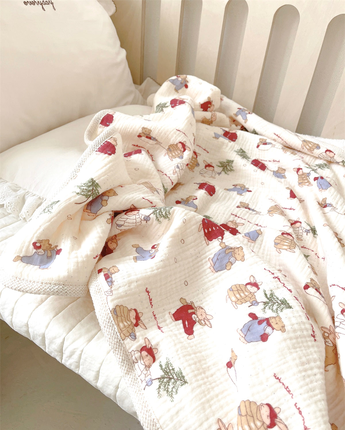 Earthy Cotton and Fluffy Fleece Blanket