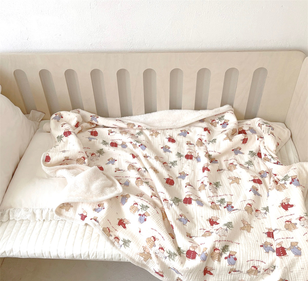 Earthy Cotton and Fluffy Fleece Blanket