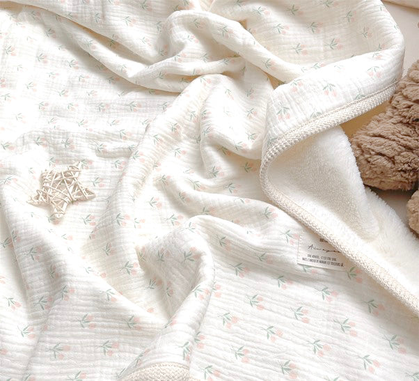 Earthy Cotton and Fluffy Fleece Blanket