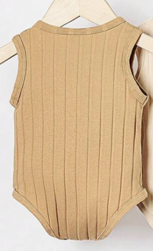 Earthy Summer Coffee Cotton Onesie Vest