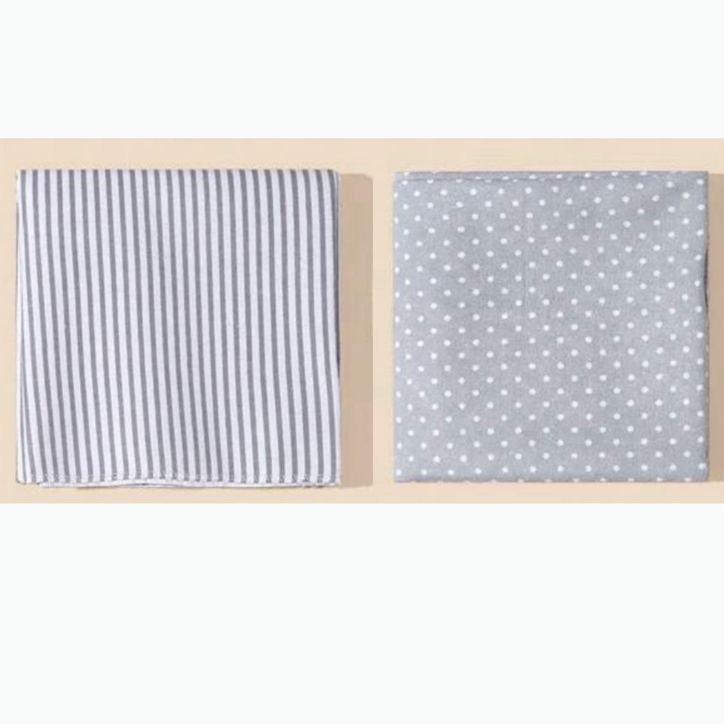 Just Greys Newborn Flannel Swaddles (Set of 2)