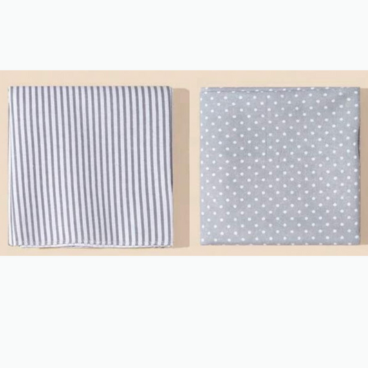 Just Greys Newborn Flannel Swaddles (Set of 2)