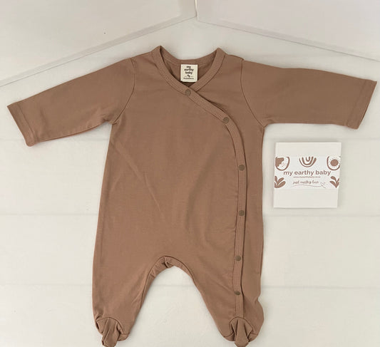 Earthy Coffee Long Sleeve Cotton Onesie