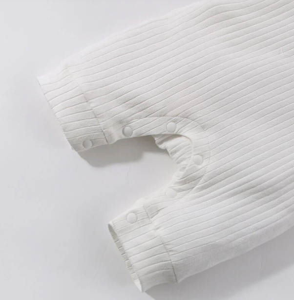 Earthy White Cotton Onesie and Beanie