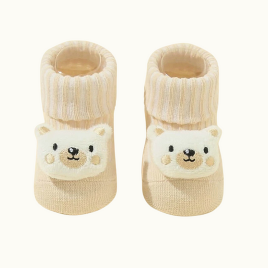 Little Bear Cotton Socks Peach
