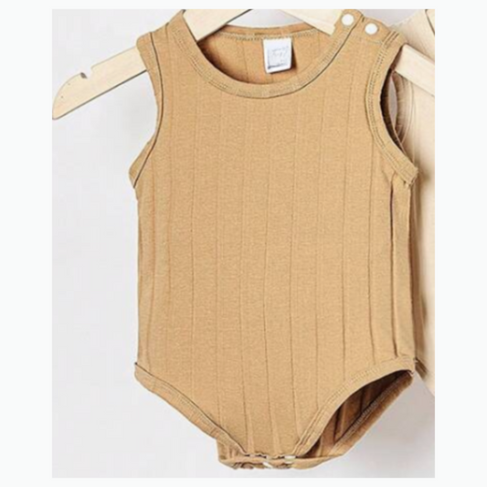 Earthy Summer Coffee Cotton Onesie Vest