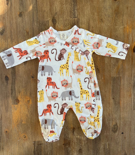 Earthy Safari Long Sleeve Cotton Onesie